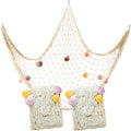 2 Pack Natural Fishing Net Decor with Shells 79 in Beach Theme Wall