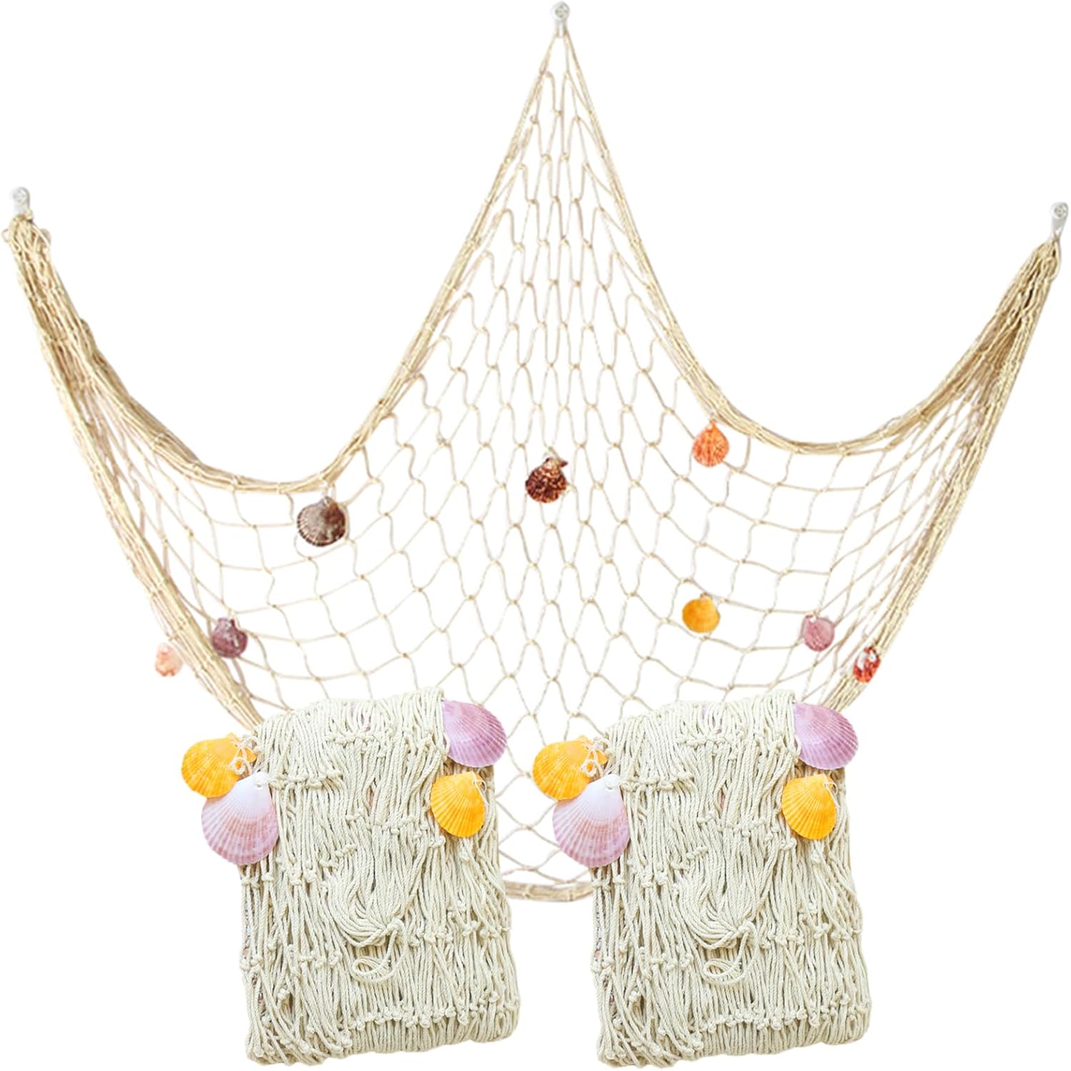 Coastal Charm: 2-Pack 79 Fish Net Decor