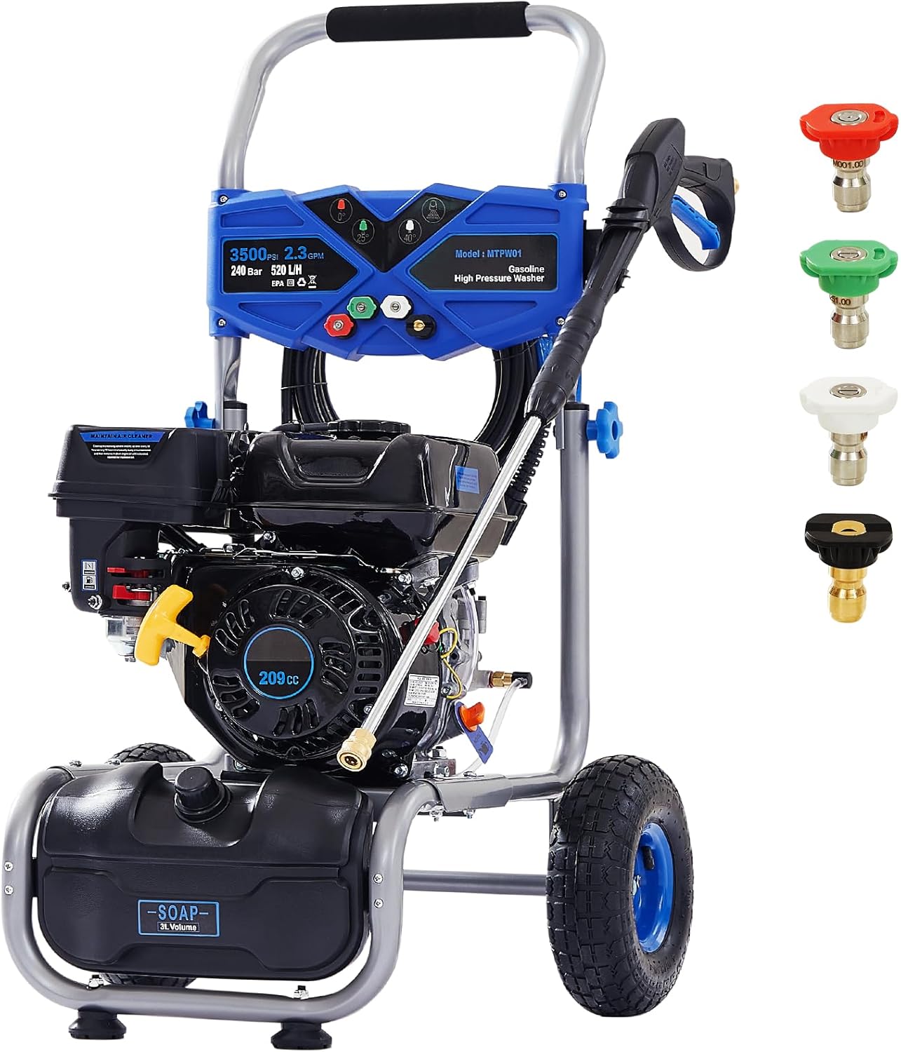 Gas Pressure Washer 3500 PSI for Heavy Duty Cleaning Tasks