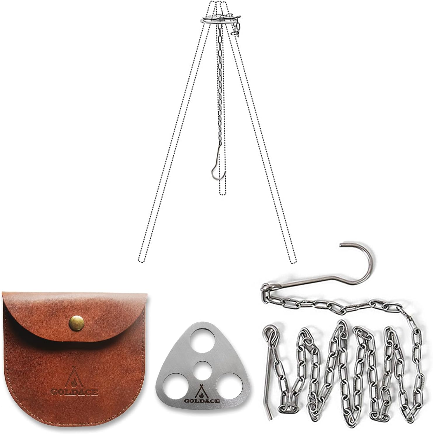 Radiate Portable Round Dutch Oven - Campfire Cooking Set