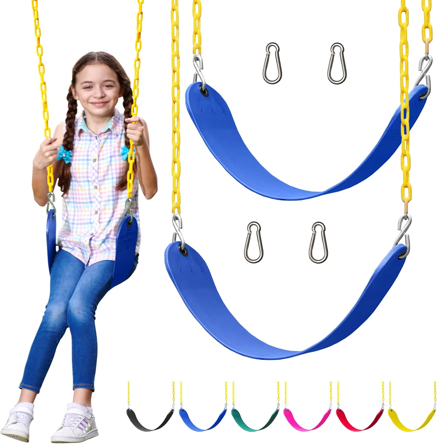 Jungle Gym Kingdom Swings for Outdoor Swing Set - Pack of 2