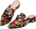 Tilocow Metal Chain Decor Mules Heels for Women Stylish