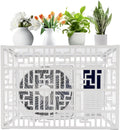 White Aluminum Air Conditioner Fence 39.4 x 19.7 x 27.6 in - Outdoor