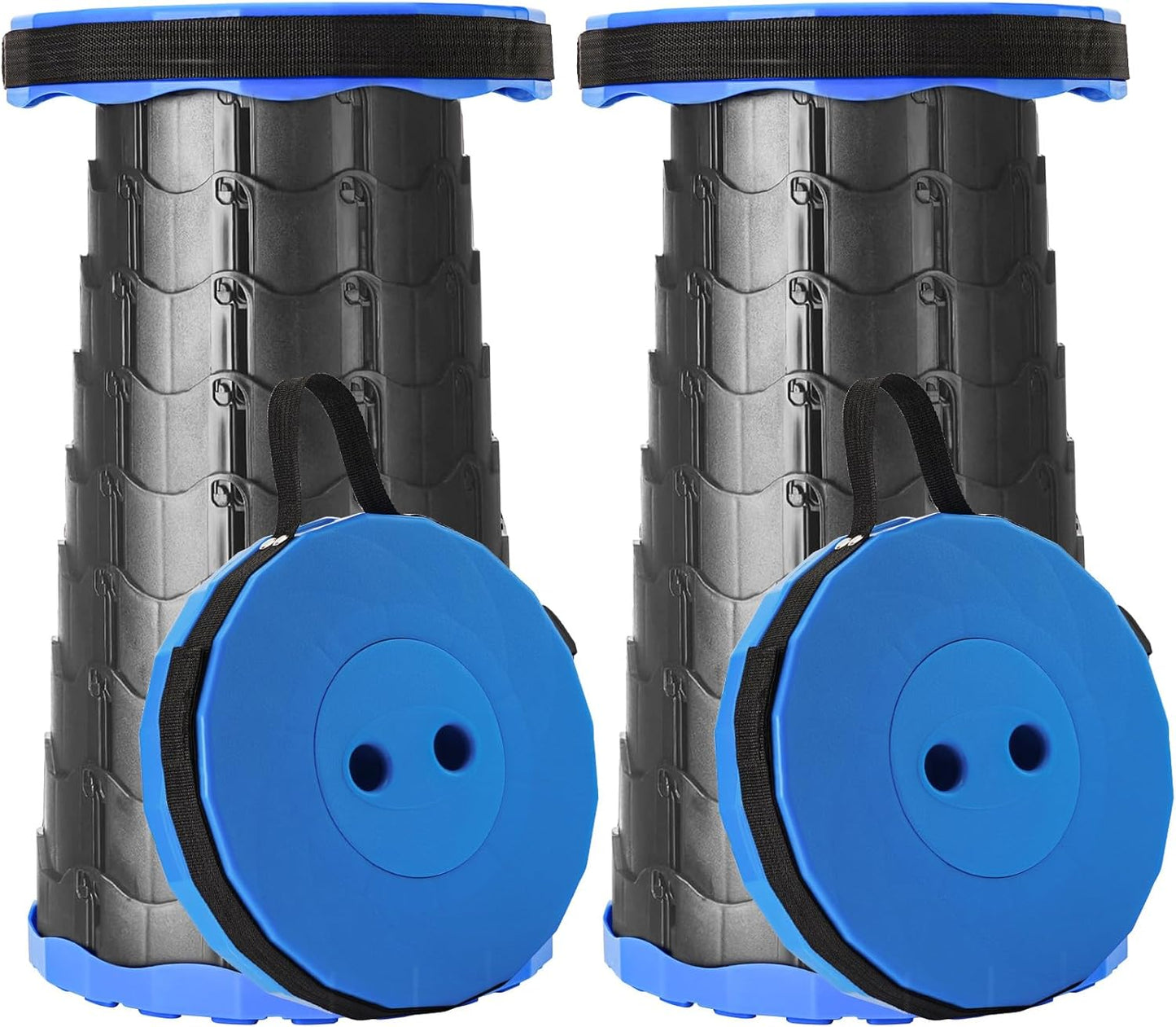 Premium Portable Foldable Stools - Set of 2, Blue