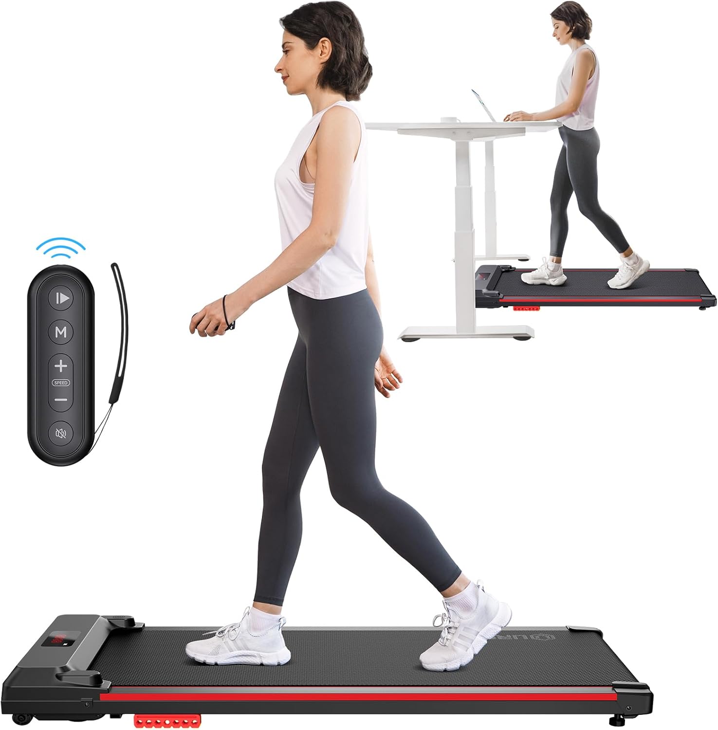 UREVO 2-in-1 Under Desk Treadmill - Portable Power!