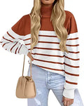 KIRUNDO Women's Turtleneck Sweater for Fall Winter Fashion