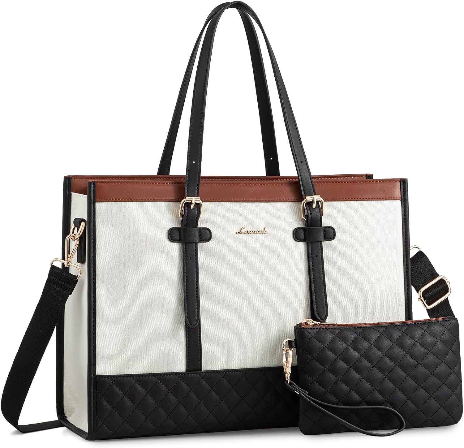 LOVEVOOK Laptop Bag for Women - Stylish 15.6 inch Tote