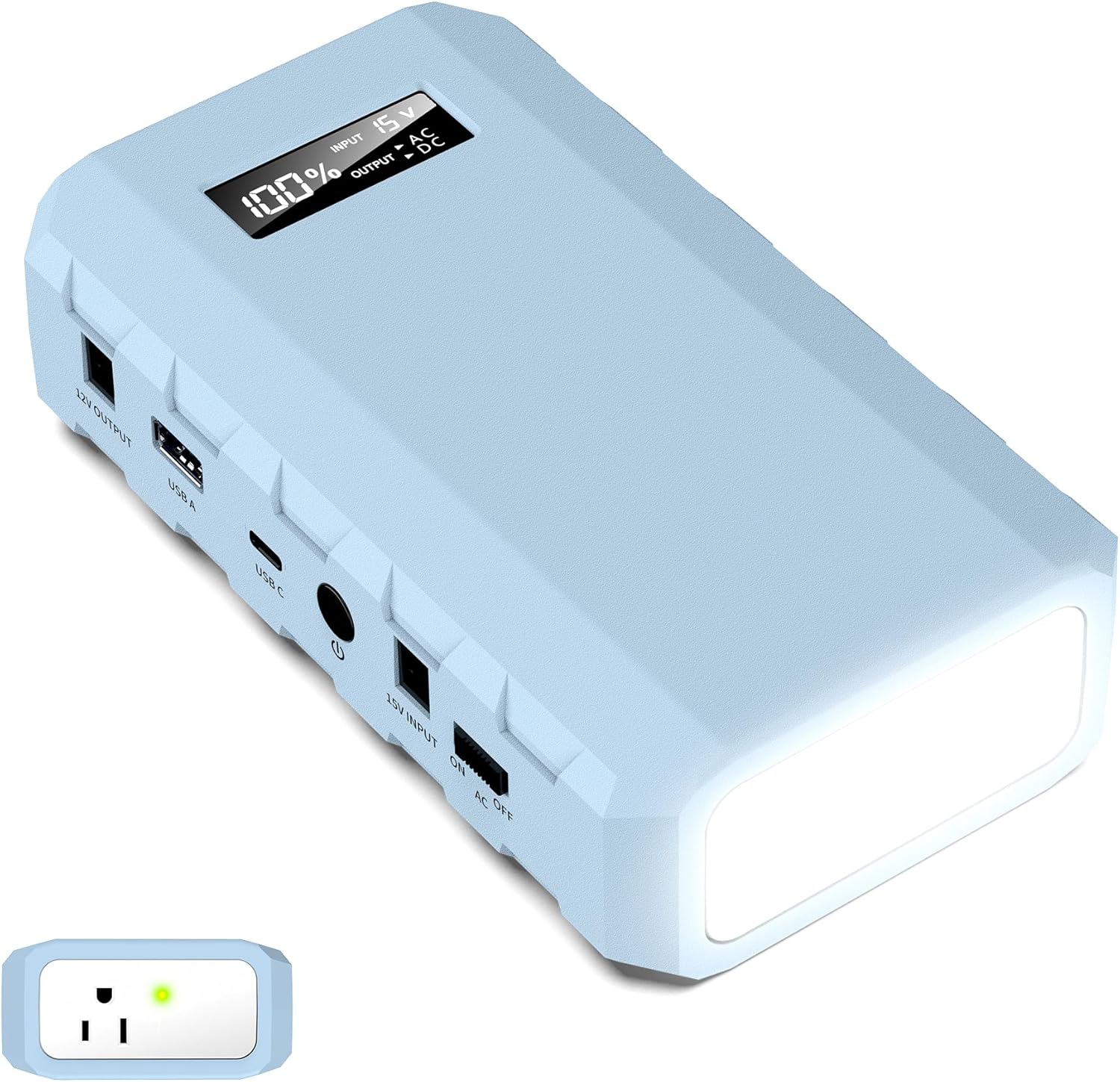 Portable Power Bank with AC Outlet & USB-C
