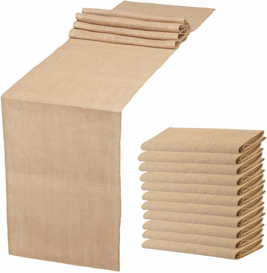 Natural Burlap Table Runners for Rustic Weddings and Events