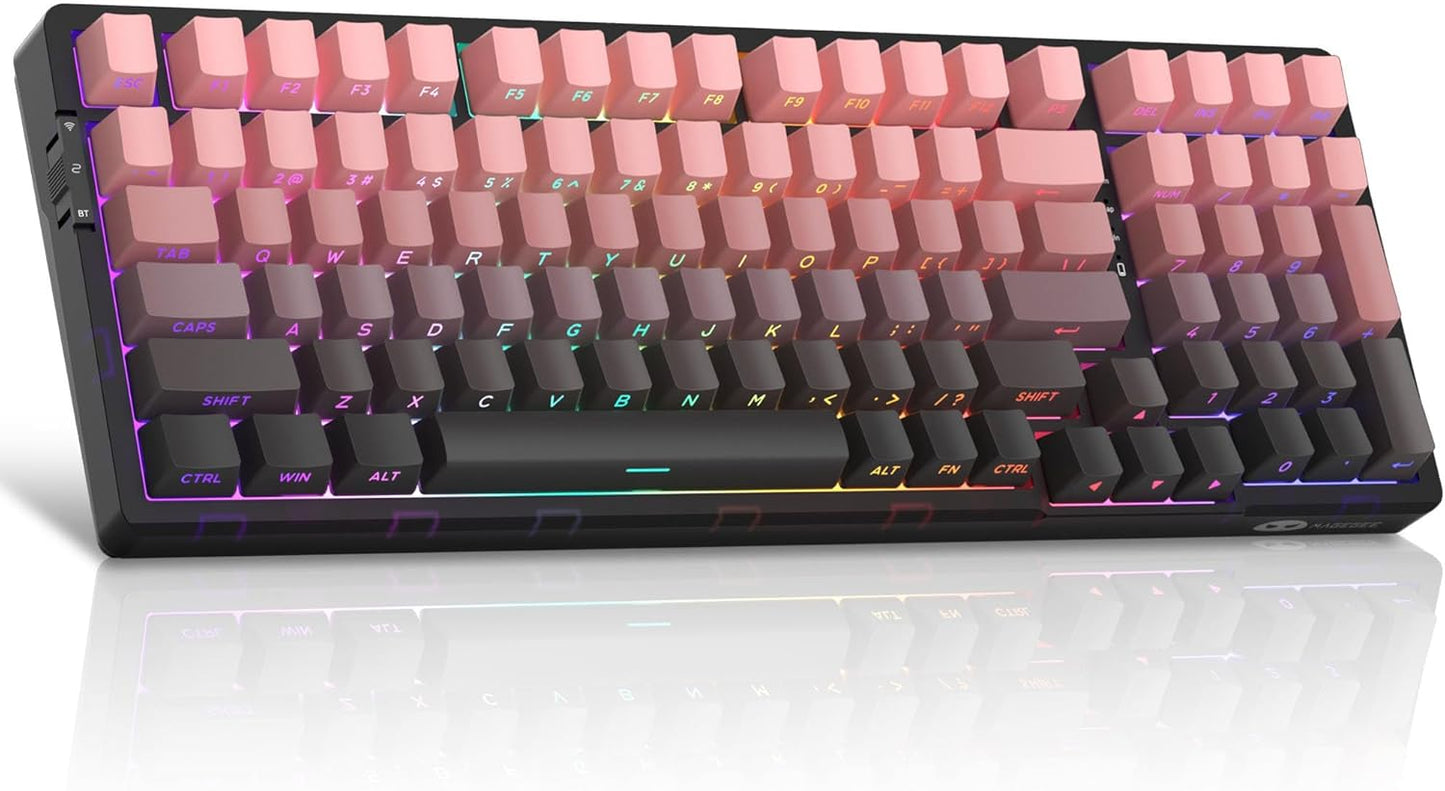 MageGee LIGHT100 Wireless Mechanical Keyboard - Gasket Design for Smooth Typing
