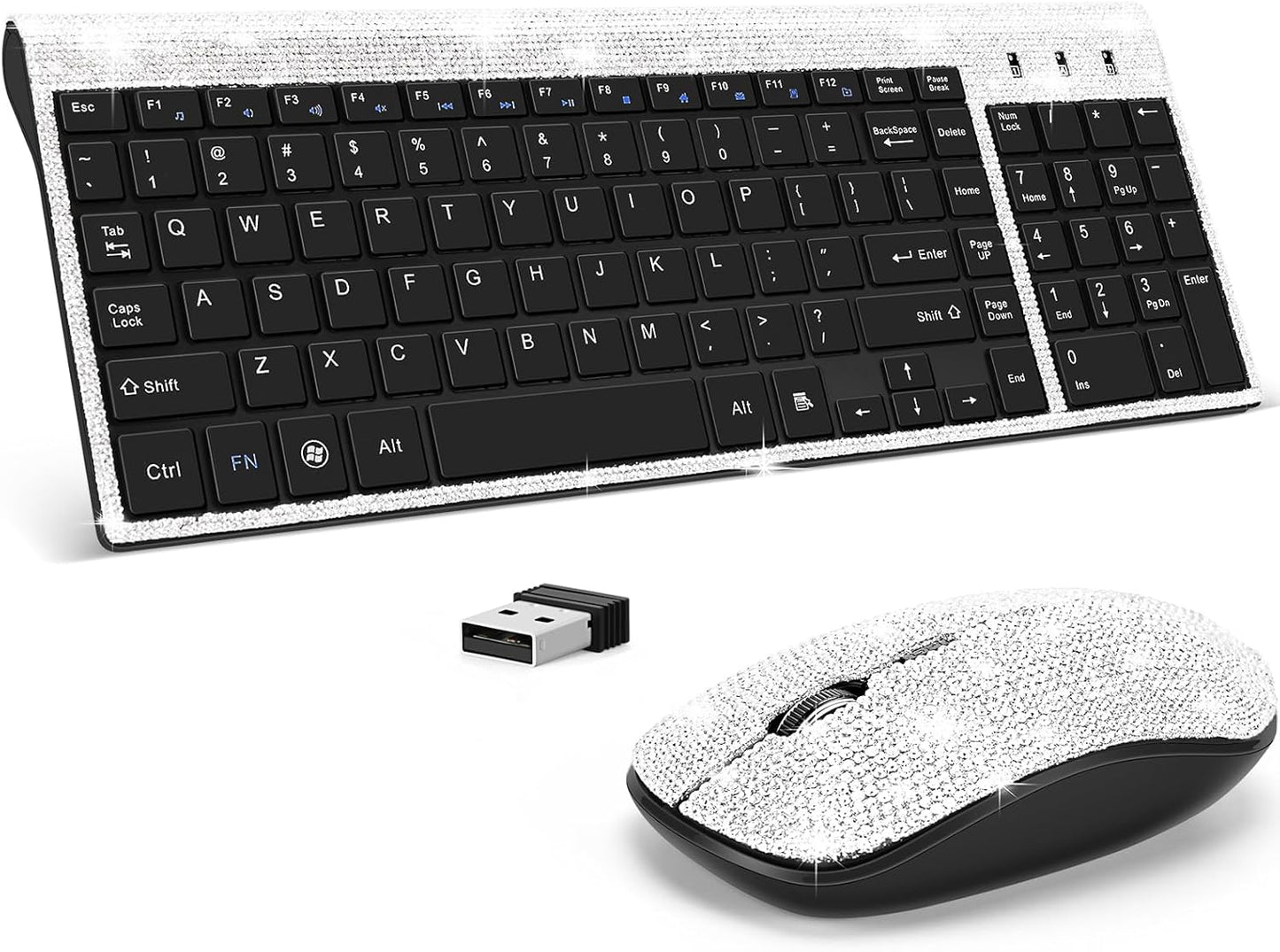Dazzling Luxury Cute Keyboard and Mouse Wireless Gift Set
