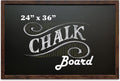 Magnetic Chalkboard Wall 24 in x 36 in - Rustic Frame, Easy Erase