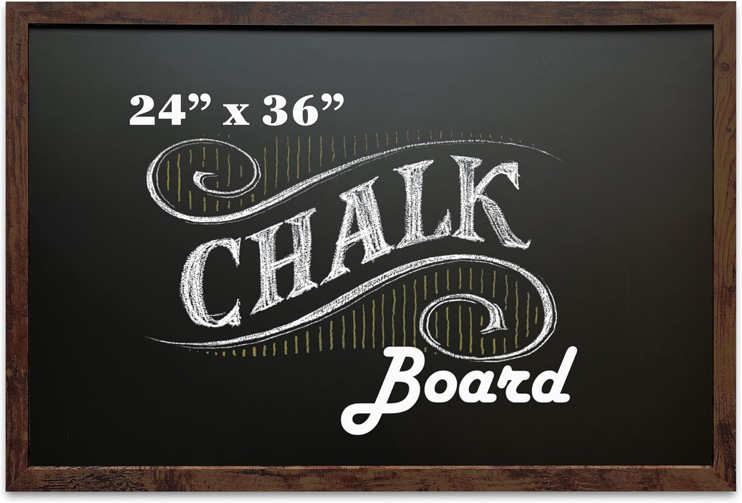 Loddie Doddie Magnetic Chalkboard with Rustic Wood Frame