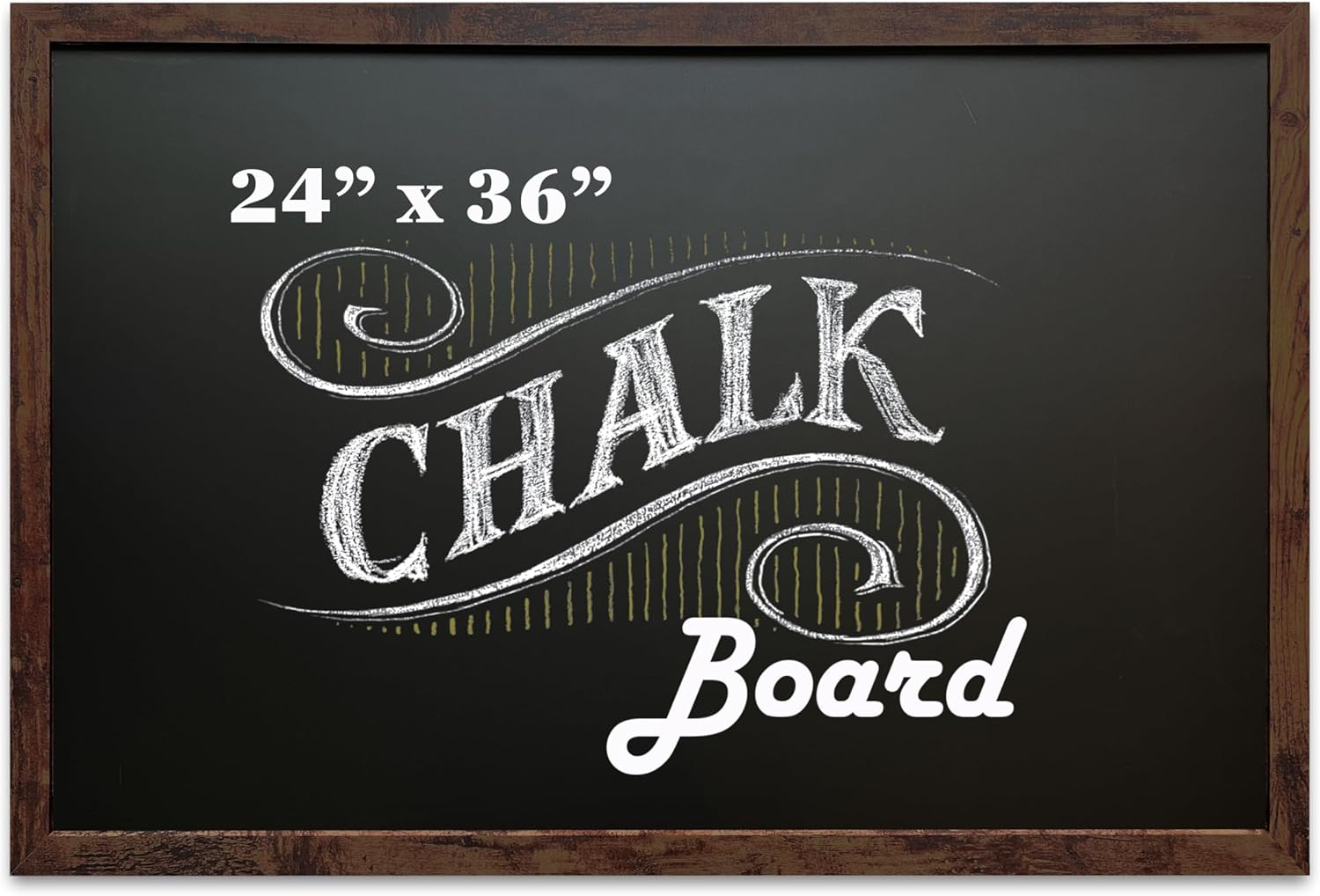Loddie Doddie Magnetic Chalkboard with Rustic Wood Frame