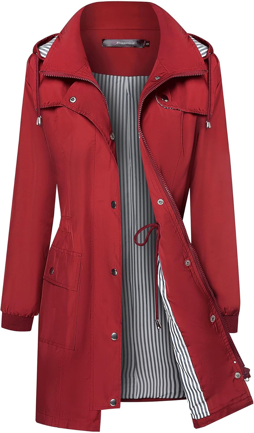 Bloggerlove Lightweight Waterproof Rain Jacket for Women Outdoor