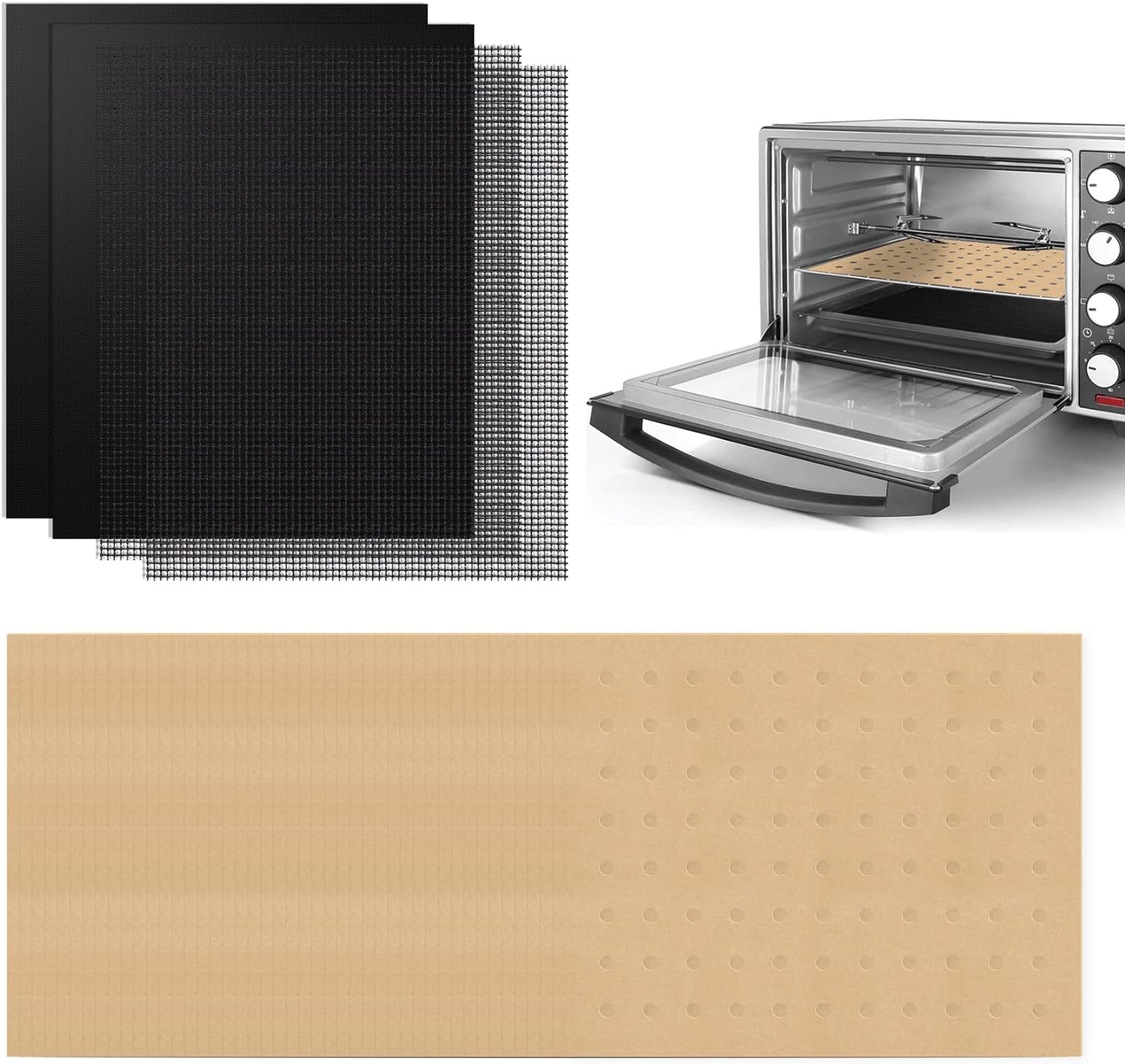 Non-Stick Oven Liners & Grill Mats Set - Sun3drucker