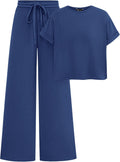 PRETTYGARDEN Women's Knit 2-Piece Summer Loungewear Set - Comfortable