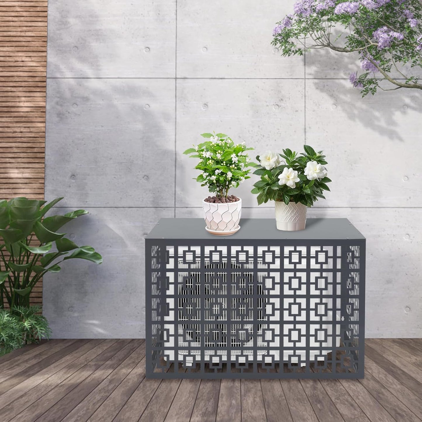 Sturdy Aluminum AC Cover for Outdoor Units | Protective Privacy Screen