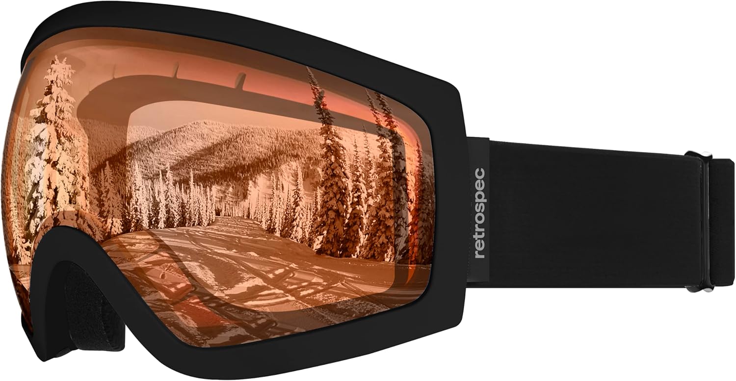 Retrospec Traverse Ski Goggles - Clear Vision & UV Protection