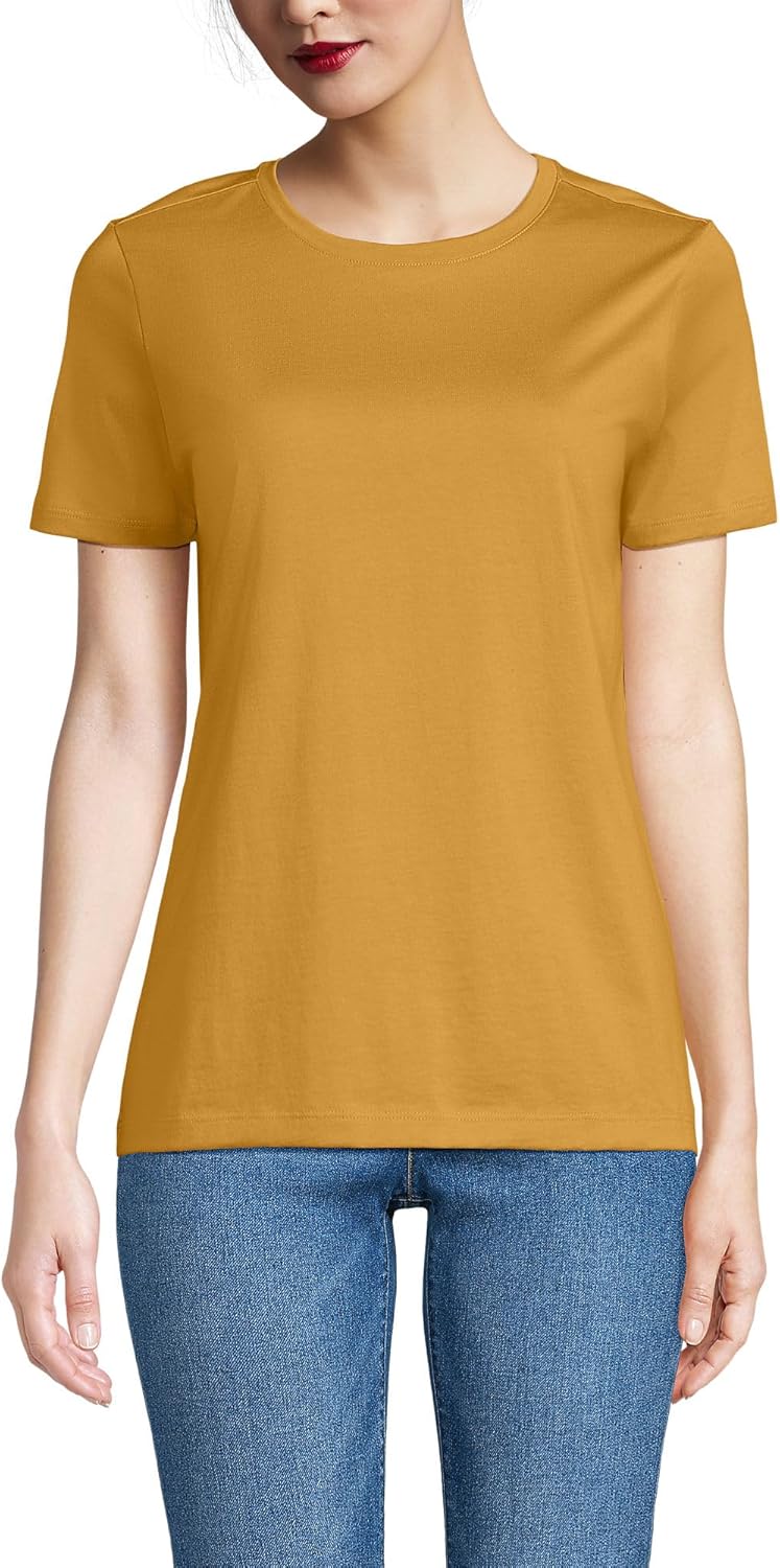 Relaxed Supima Cotton Crew Neck T-Shirt for Women - Comfort Fit