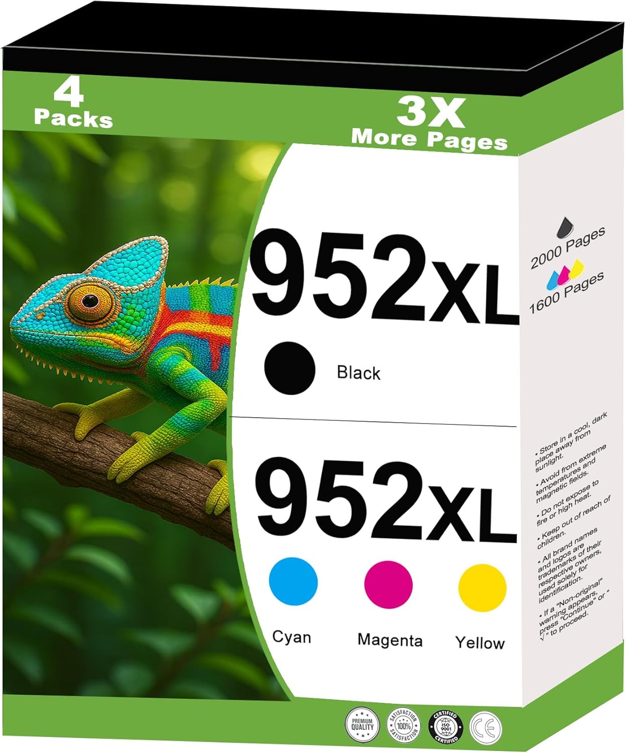 High-Performance 952XL Ink Cartridges Combo Pack for HP Printers