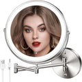 Wall Mounted Lighted Makeup Mirror 8in Double-Sided - Daylight