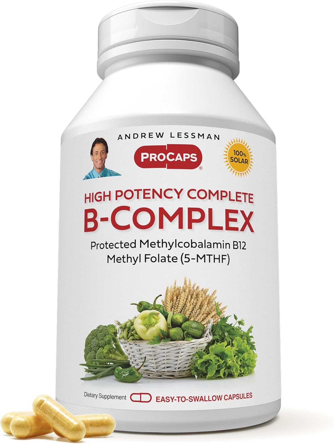 High Potency B-Complex Capsules for Energy and Immune Support