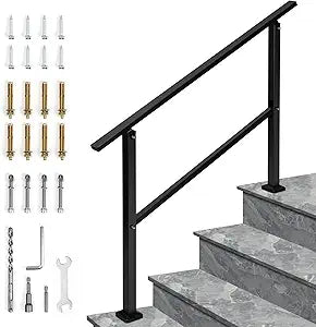 Wrought Iron Handrails for Outdoor Steps - Durable & Stylish