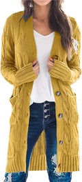 Long Sleeve Cable Knit Long Cardigan for Women - Cozy Fall Layer this