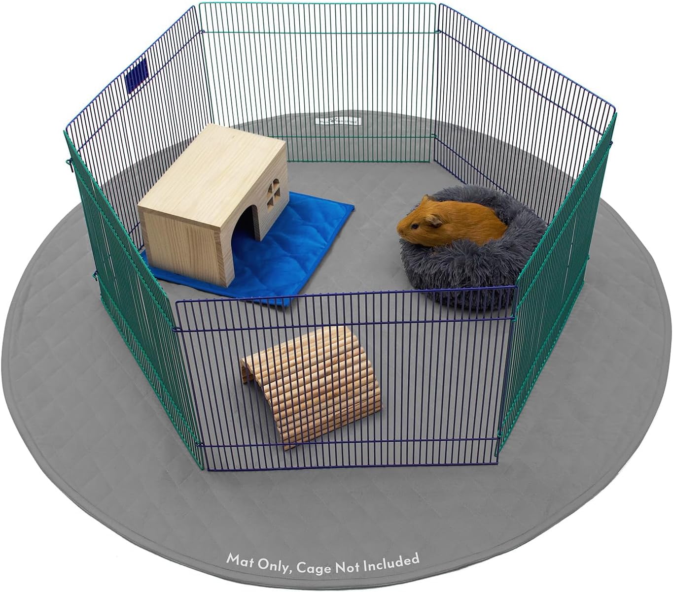 Paw Inspired 48 Inch Round Playpen Mat for Pets and Small Animals