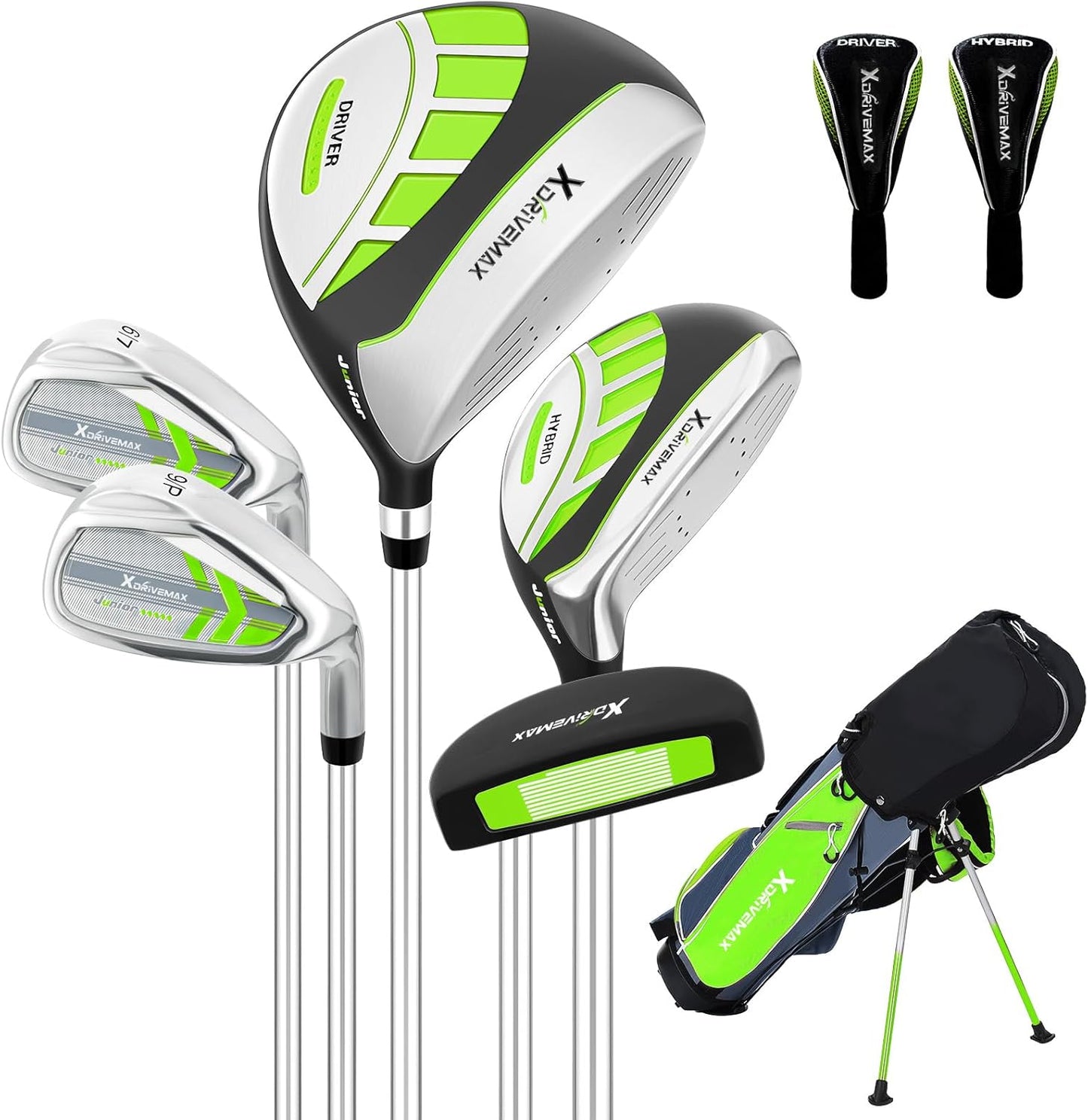 Kids Golf Club Set for Ages 4-12 with Stand Bag and Putter