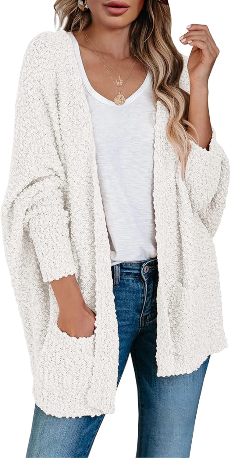 Saodimallsu Women's Chunky Popcorn Cardigan for Cozy Style