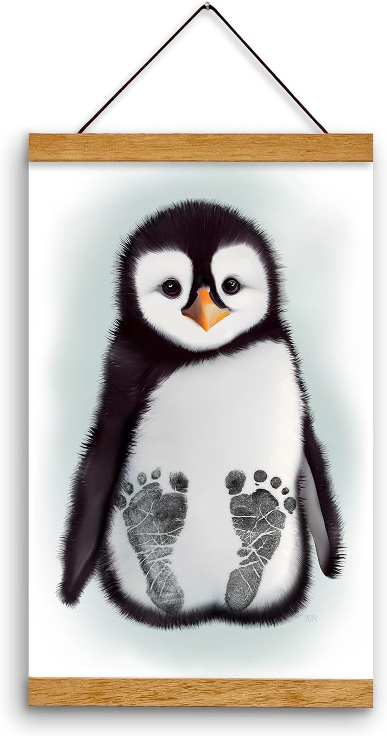 Baby Footprint Art Keepsake for Nursery by Memory Lane Gifts Co