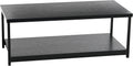 Stylish Storage Coffee Table, Black Oak & Metal