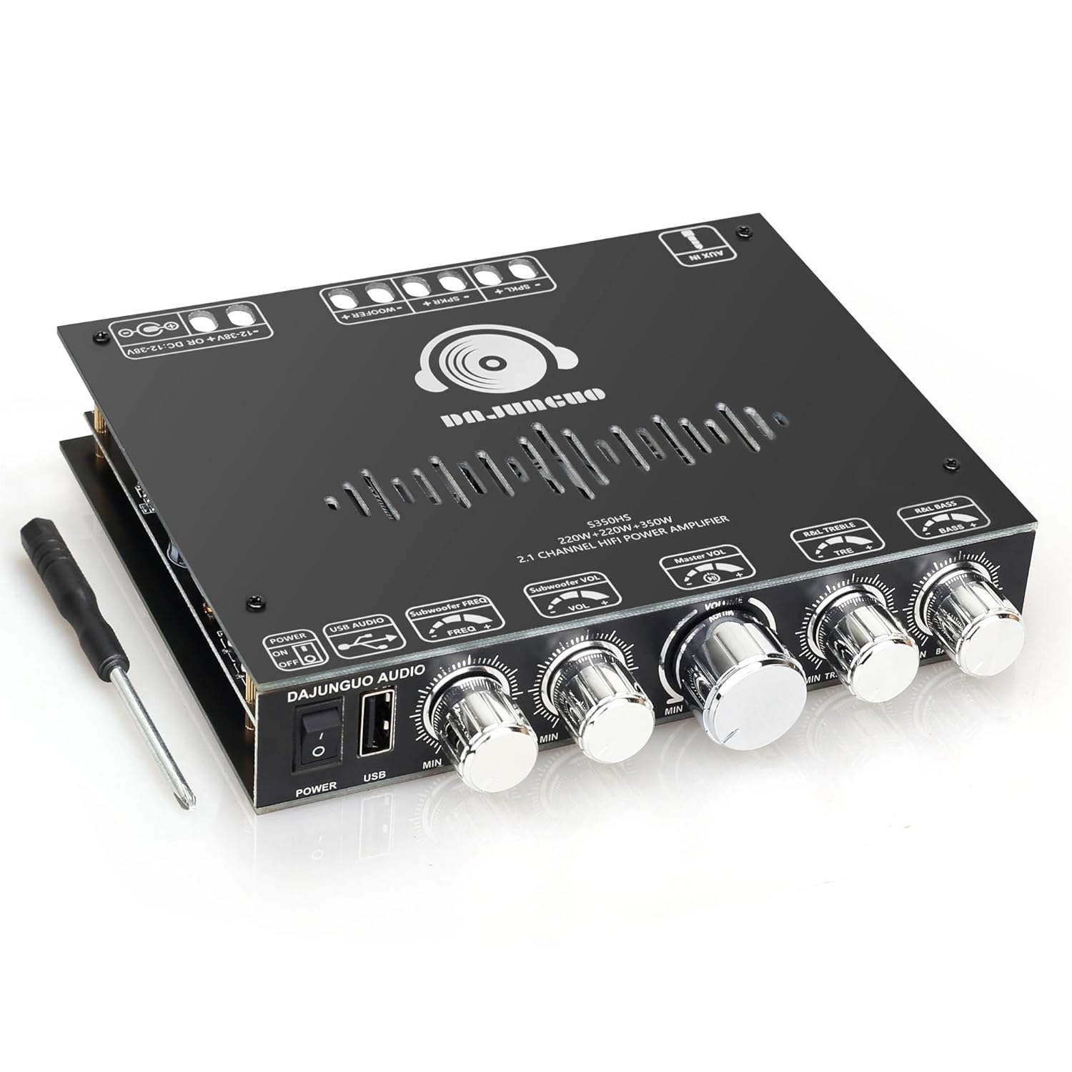 High-Power Bluetooth Amplifier Board with Subwoofer - 2.1 Channel, 570W Output