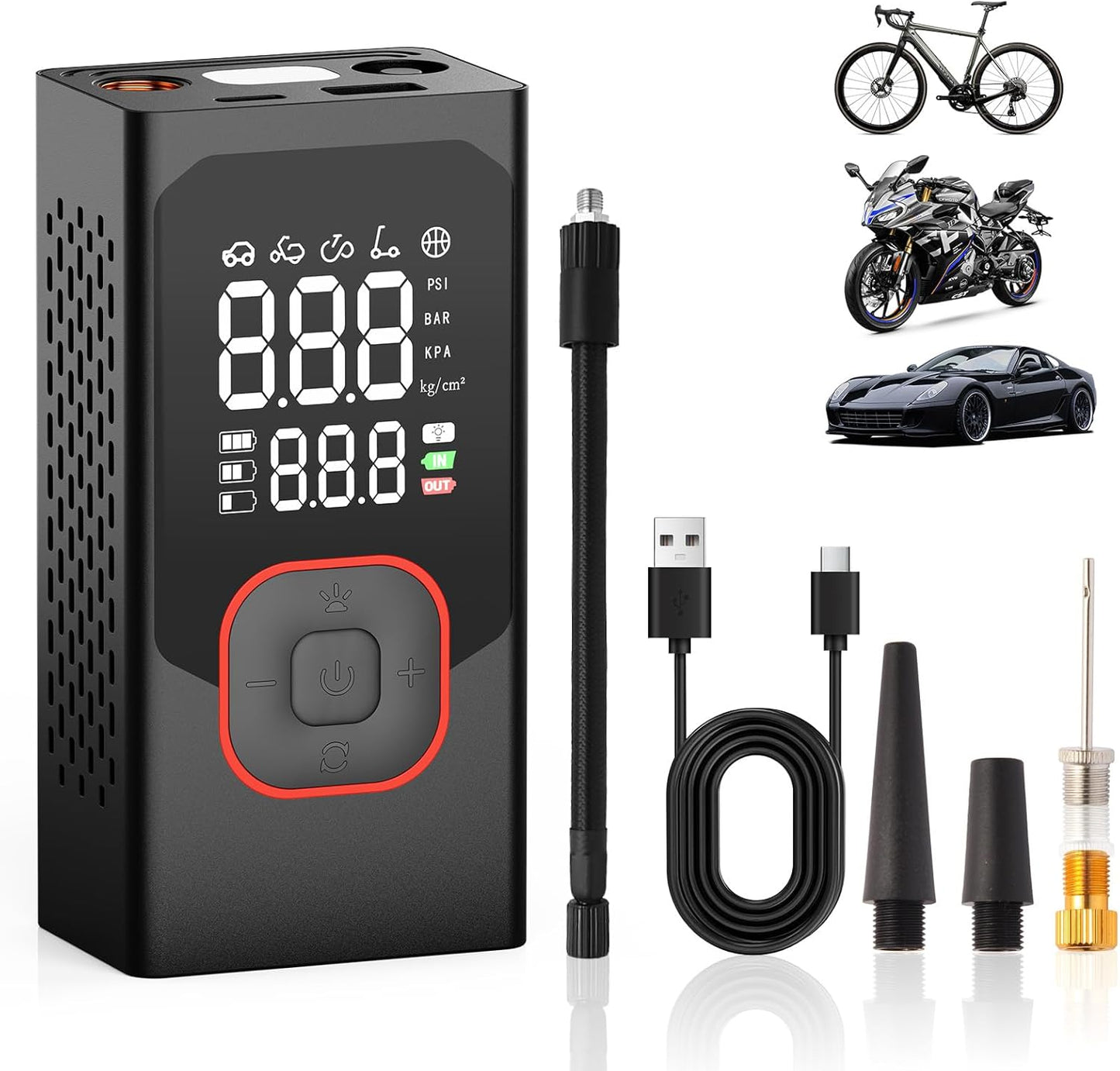 Smart One-Click Tire Pump for Any Vehicle