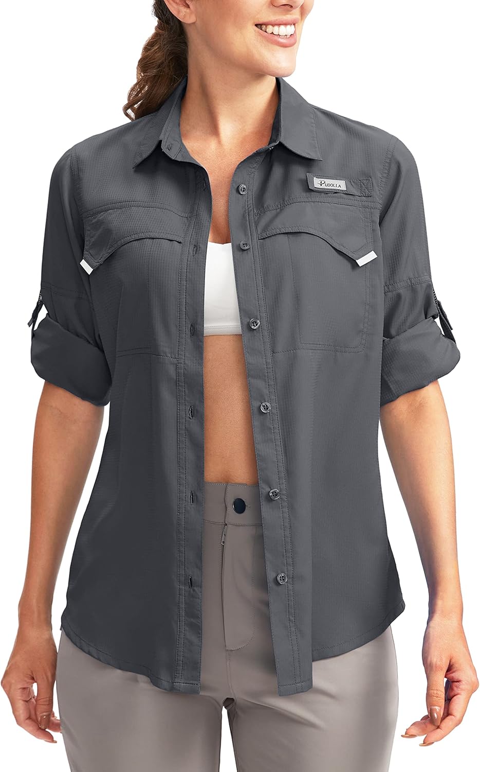 UPF 50+ Long Sleeve Sun Shirt by Pudolla Sports