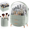 CANITORON Makeup Organizer with 2 Drawers and Brush Storage - Sage