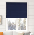 35in x 60in Navy Roman Shade - Cordless Thermal Room Darkening