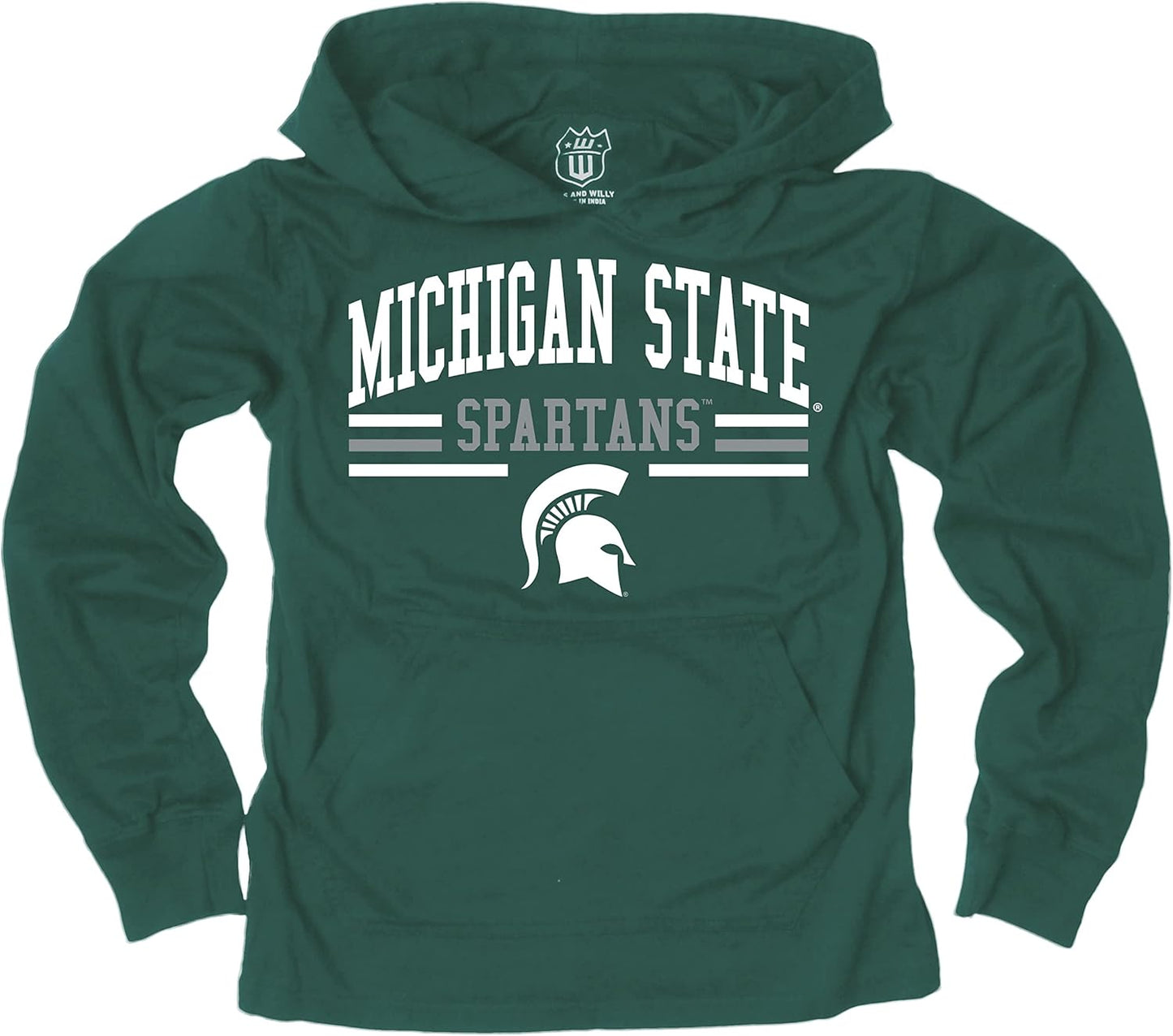 Wes and Willy Youth Boys College Team Long Sleeve Hooded T-Shirt