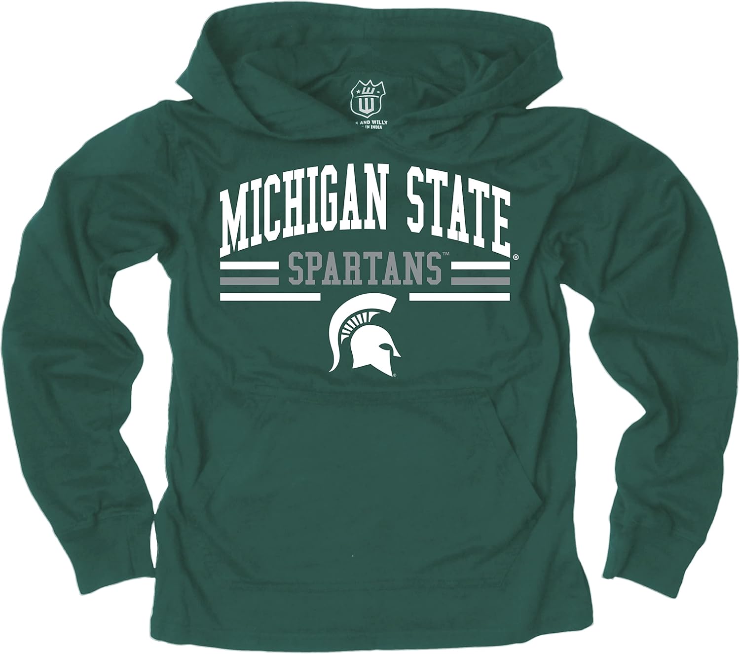 Wes and Willy Youth Boys College Team Long Sleeve Hooded T-Shirt