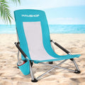 HAUSHOF High Back Beach Chair - Lightweight Folding Camping Chair