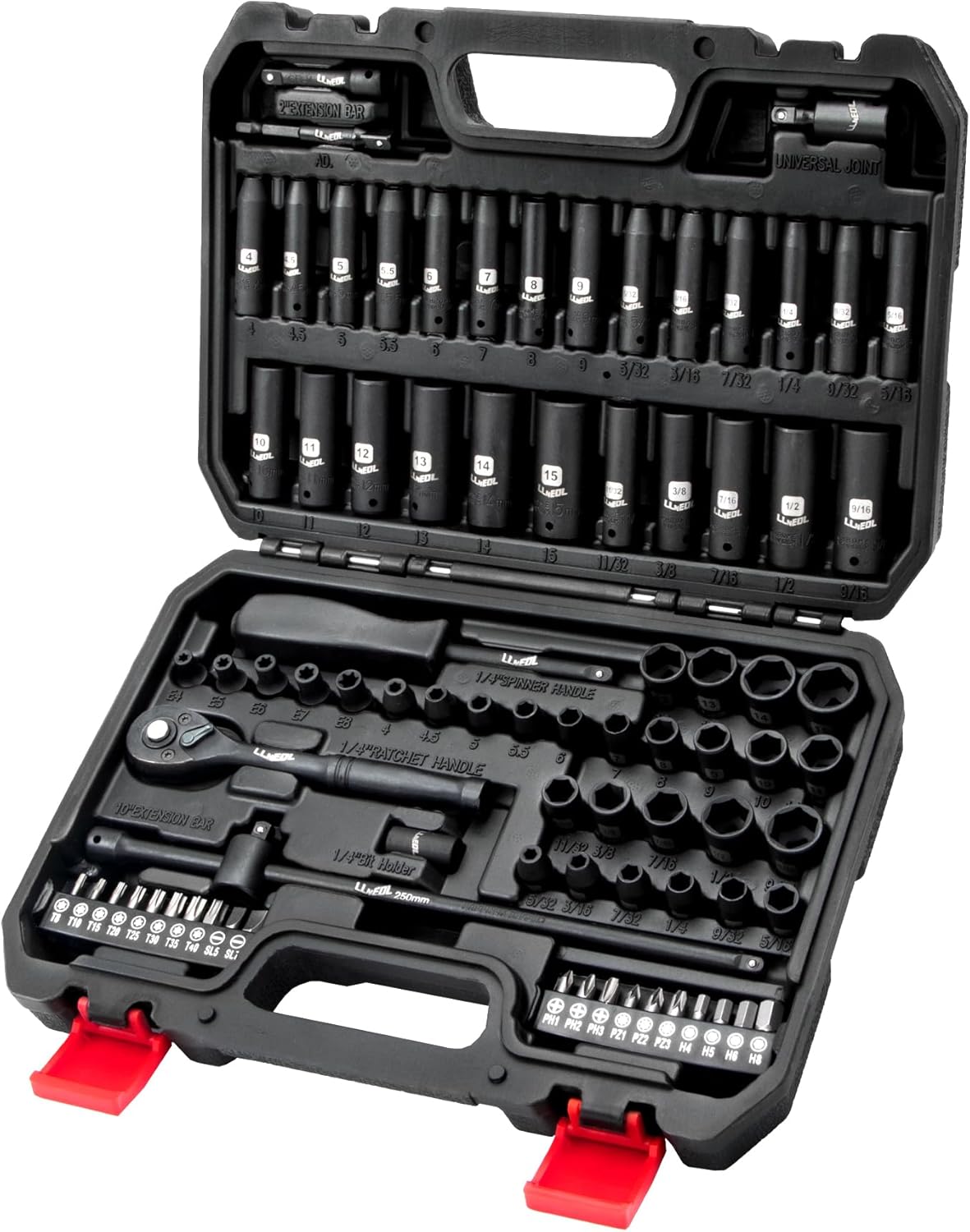 1/4 Inch Drive Impact Socket Set for Automotive & Home Use