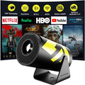 Mini Portable Projector with WiFi 6 and Bluetooth 5.0 - Compact Home