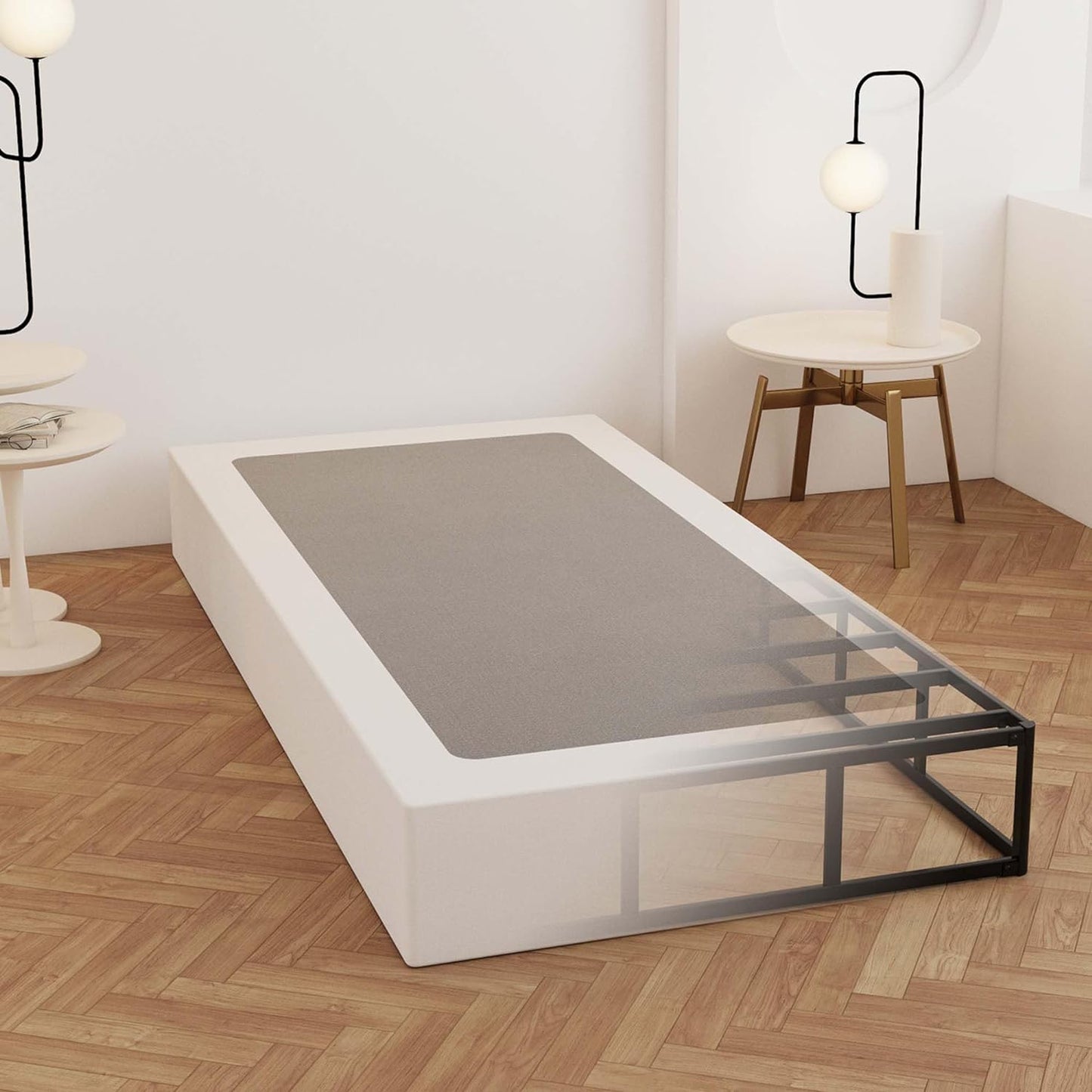 Twin XL Box Spring 9 Inch Heavy Duty Metal Bed Base for Comfort