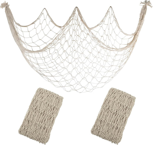 Beige Fishing Net Decor - Versatile Nautical Chic by iHansee