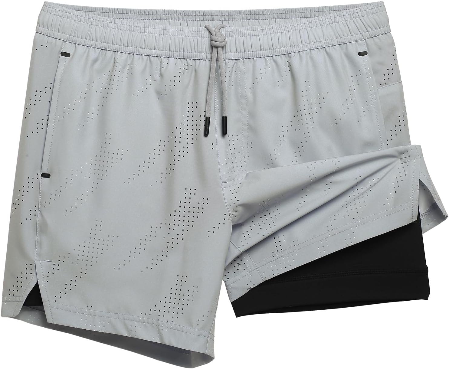 maamgic Mens Running Shorts with Compression Liner for Comfort