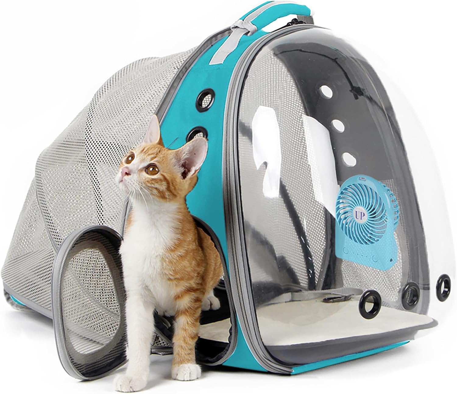 Cat Travel Backpack with Fan and Clear Bubble Window for Pets