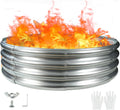 4FT Diameter Camp Fire Ring Pit Large Galvanized Steel Fire Pit