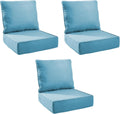 Light Blue Outdoor Cushion Set 24x24x6 in - 3-Pack